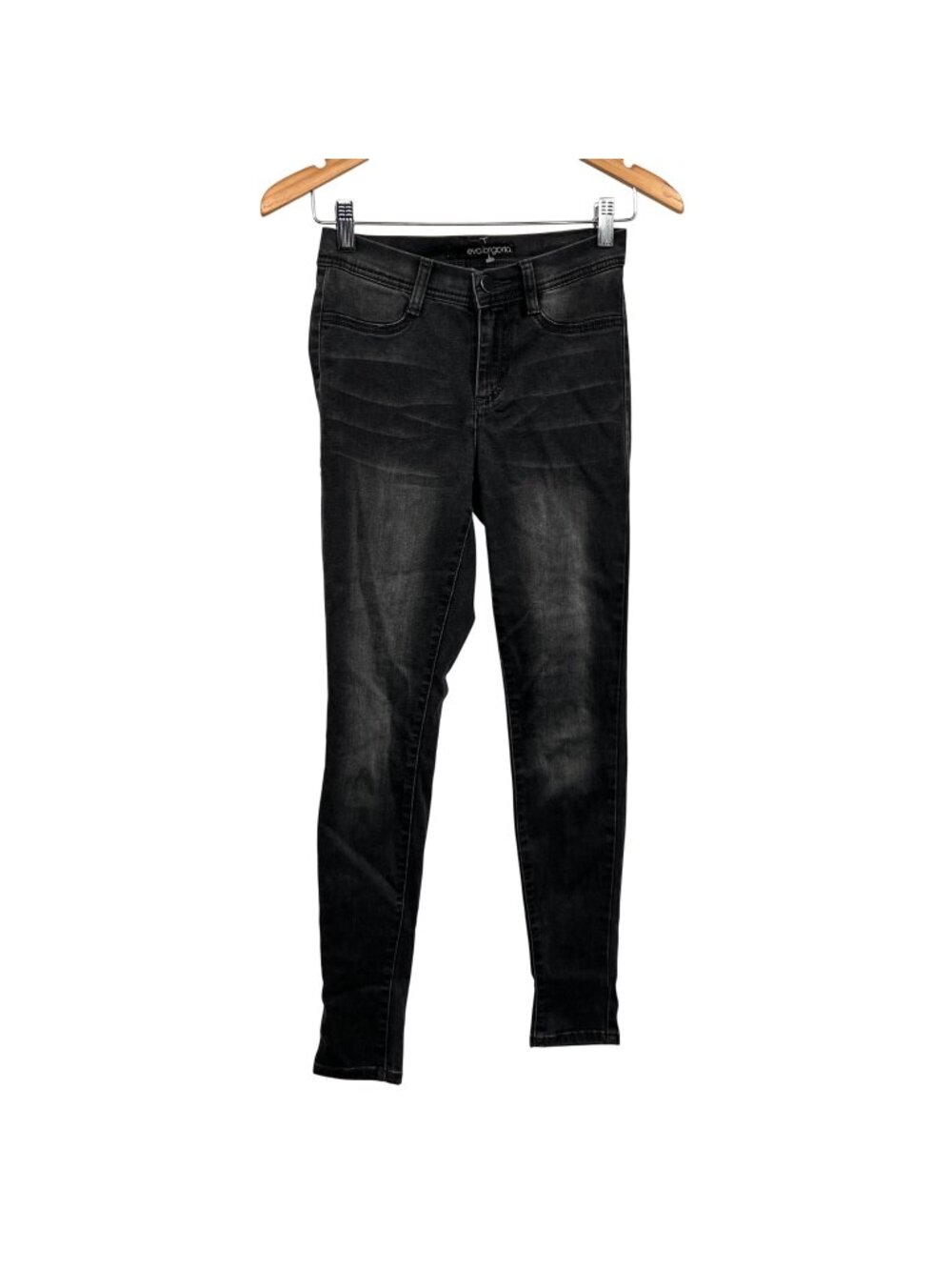Eva Longoria Womens Skinny Jeggings Mid Rise Charcoal Size 2
